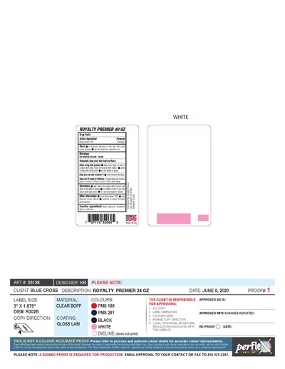 Royalty Premier Sanitizer Back (Royalty Premier Hand Sanitizer 40oz Back)